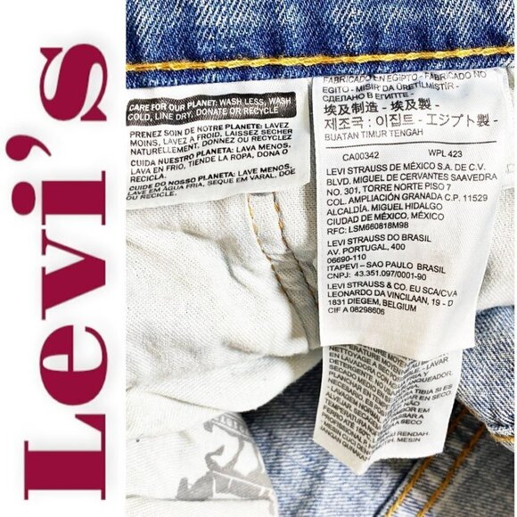 LEVI’S 550 Blank Tab Relaxed Fit Straight Leg Jeans, Size 32x30 - Picture 10 of 12